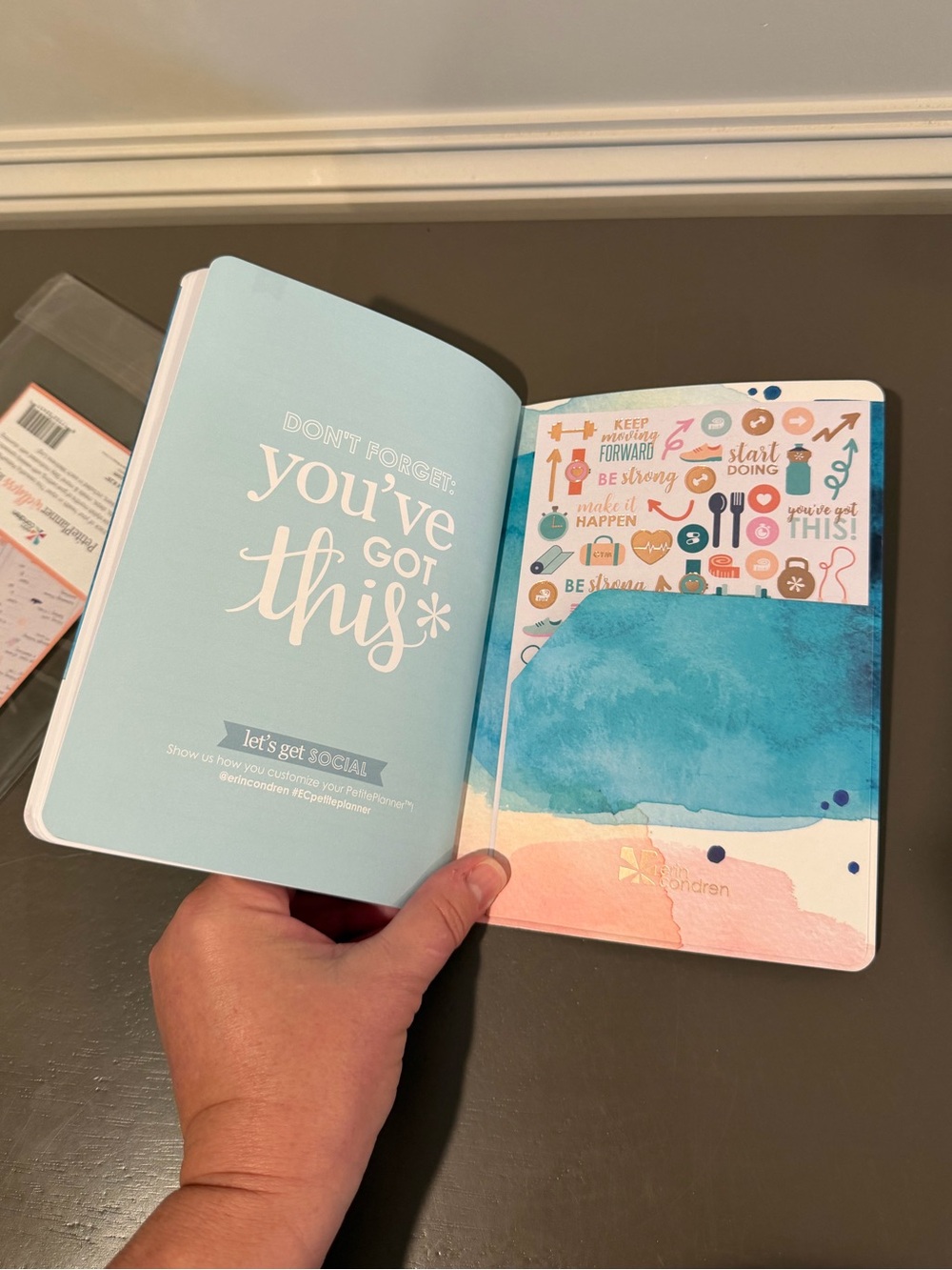 Erin Condren Petite Planner Wellness Log in Watercolor - Picture 11 of 11
